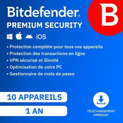 Bitdefender Premium Security 2026 – Subscription – 10 Devices- 1 Year